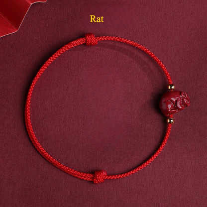 Zen Healing 2025 year of the chinese zodiac Cinnabar Protection Red String Bracelet