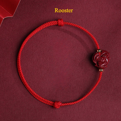 Zen Healing 2025 year of the chinese zodiac Cinnabar Protection Red String Bracelet