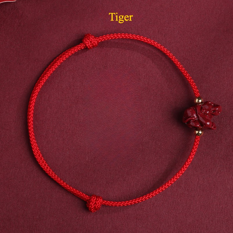 Zen Healing 2025 year of the chinese zodiac Cinnabar Protection Red String Bracelet