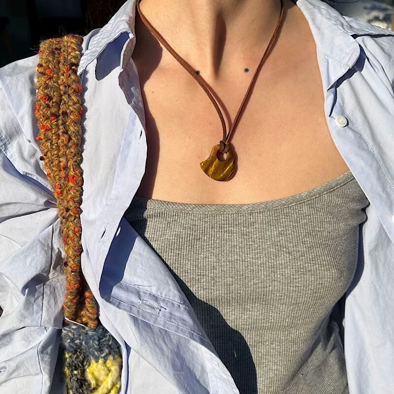 tiger eye stone love necklace- love and power