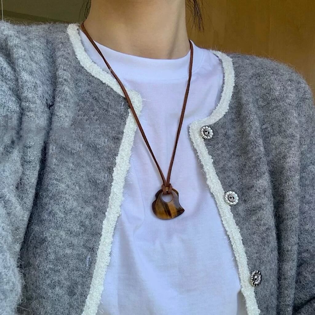 tiger eye stone love necklace- love and power